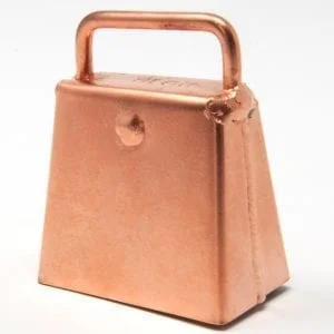 Sunkhaze Flewelling Handcrafted Dog Bell, Small Copper Plated